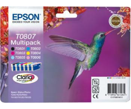 Tusz Epson Zestaw 6 tuszów T0807 6x7,4ml